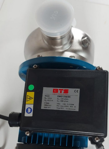 Pompe en acier inoxydable DWO B250/05, 220V/50Hz, INOX pour installations de lavage