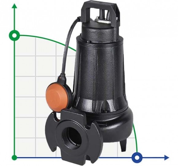 Bomba de drenaje para aguas residuales Dreno DNA 50-4/090 T con impulsor vortex