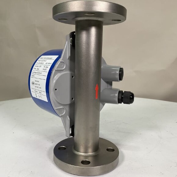 DN25 Flow meter rotameter stainless steel KLZZ PN6 (liquid Alcohol mixture C2H5OH 30%), 0.4-4.0 m3/h, 4-20mA, Ex DN25 Flow meter rotameter stainless steel KLZZ PN6 (liquid Alcohol mixture C2H5OH 30%), 0.4-4.0 m3/h, 4-20mA, Ex