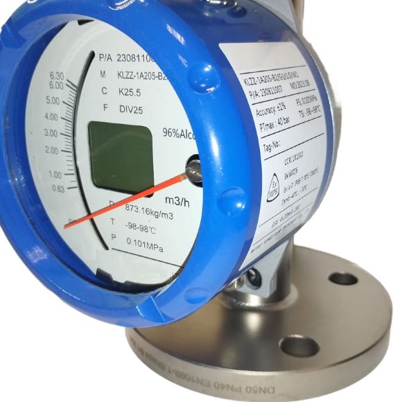 DN25 Flow meter rotameter stainless steel KLZZ PN6 (liquid alcohol mixture C2H5OH 96%), 1000-10000 l/h, 4-20mA, Ex DN25 Flow meter rotameter stainless steel KLZZ PN6 (liquid alcohol mixture C2H5OH 96%), 1000-10000 l/h, 4-20mA, Ex