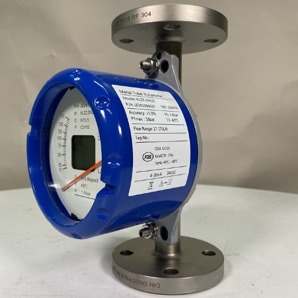 DN25 stainless steel KLZZ PN16 flow meter (liquid Alcohol mixture C2H5OH 92%), 17-170 l/h, 4-20mA, Ex DN25 stainless steel KLZZ PN16 flow meter (liquid Alcohol mixture C2H5OH 92%), 17-170 l/h, 4-20mA, Ex