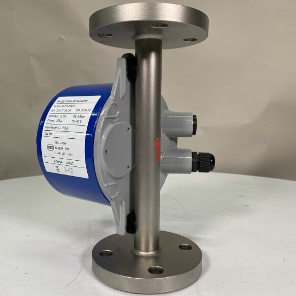 DN25 stainless steel KLZZ PN16 flow meter (liquid Alcohol mixture C2H5OH 92%), 17-170 l/h, 4-20mA, Ex DN25 stainless steel KLZZ PN16 flow meter (liquid Alcohol mixture C2H5OH 92%), 17-170 l/h, 4-20mA, Ex