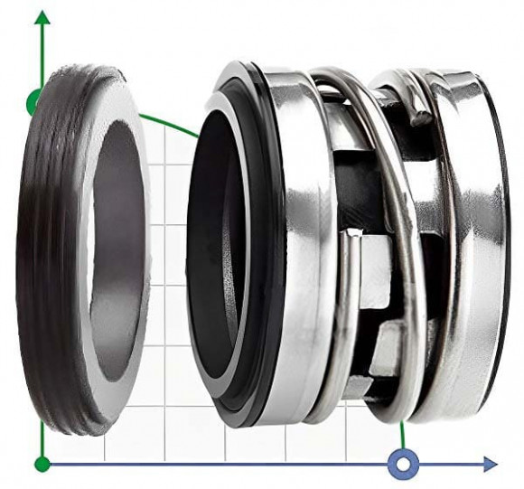 Uszczelnienie mechaniczne R-2100S 38, SIC/SIC, VITON, 304, G9