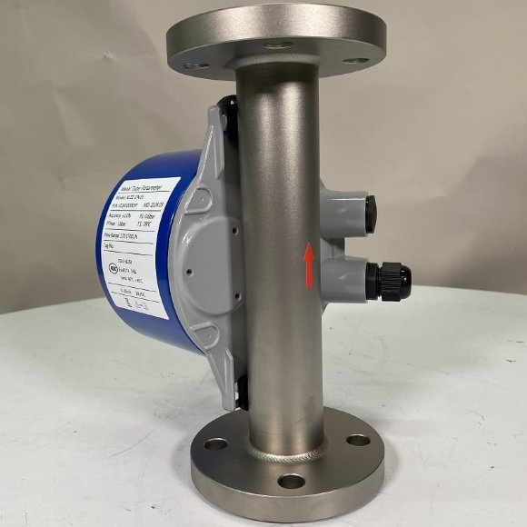 DN25 stainless steel flow meter rotameter KLZZ PN16 (liquid Alcohol mixture C2H5OH 96%), 170-1700 l/h, 4-20mA, Ex DN25 stainless steel flow meter rotameter KLZZ PN16 (liquid Alcohol mixture C2H5OH 96%), 170-1700 l/h, 4-20mA, Ex
