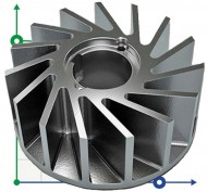 Turbine pour pompe 2BV5161, 375 mm, AISI 304