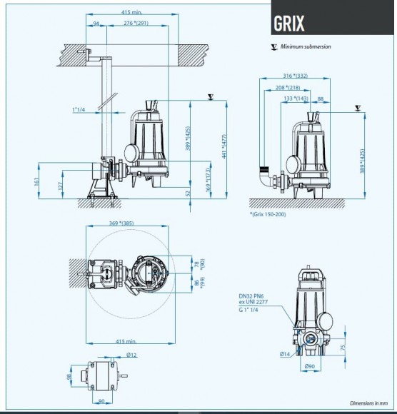Pompe fécale Dreno GRIX 32-2/090 M avec système de coupe Pompe fécale Dreno GRIX 32-2/090 M avec système de coupe
