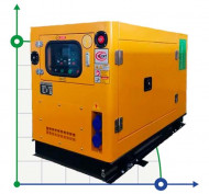 Generador diesel industrial VLAIS KP-PC14 con ATS, motor Ricardo 13.5kVA, 10.8kW, 380V/50HZ tipo cerrado