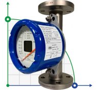 DN25 Flow meter rotameter stainless steel KLZZ PN16 (water), 160-1600 l/h, 4-20mA, Ex DN25 Flow meter rotameter stainless steel KLZZ PN16 (water), 160-1600 l/h, 4-20mA, Ex