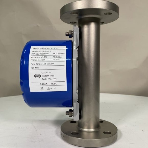DN25 Flow meter rotameter stainless steel KLZZ PN16 (water), 160-1600 l/h, 4-20mA, Ex DN25 Flow meter rotameter stainless steel KLZZ PN16 (water), 160-1600 l/h, 4-20mA, Ex