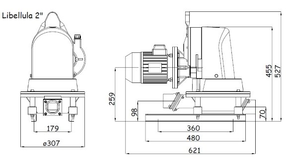 Caffini - Libellula Lib 1-2 мембранный насос с электродвигателем на раме Caffini - Libellula Lib 1-2 мембранный насос с электродвигателем на раме