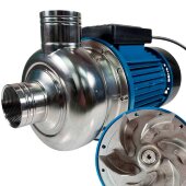 Pompe pour le pompage de kvas, jus, bière, lait TS200, 1,5 kW, AISI 304, 220 V/50 Hz, 2 900 tr/min avec roue ouverte