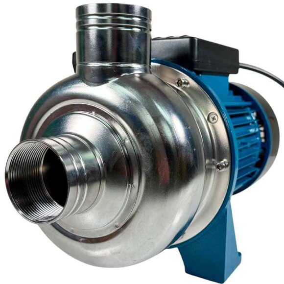 Насос для перекачки кваса, сока, пива, молока TS200, 1,5 кВт, AISI 304, 220В/50Гц, 2900 об/мин с открытым рабочим колесом