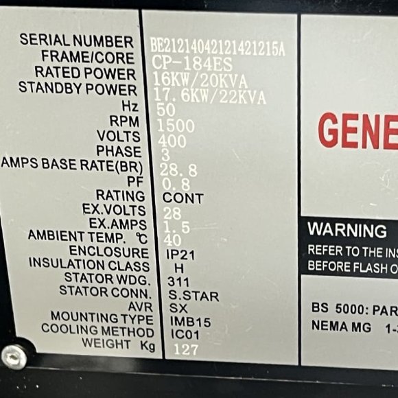 Generador diesel industrial VLAIS KP-PC20 con ATS, motor Ricardo 20kVA, 16kW, 380V/50HZ tipo cerrado