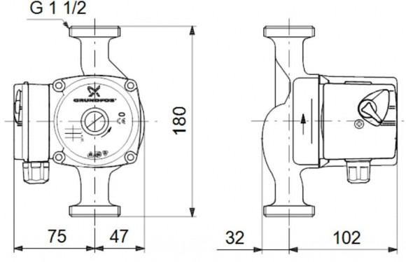 Циркуляционный насос Grundfos UPS 25-40 180