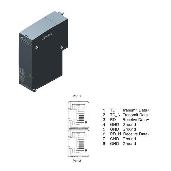6ES7193-6AR00-0AA0 BA 2X RJ45 bus adapter 6ES7193-6AR00-0AA0 BA 2X RJ45 bus adapter