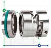 Sello mecánico de la bomba R-128 38, SIC/SIC, EPDM, 304, T5S43 Sello mecánico de la bomba R-128 38, SIC/SIC, EPDM, 304, T5S43