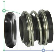 Mechanical seal R-MG1S20 60, CAR/CER, EPDM, 304, G50 Mechanical seal R-MG1S20 60, CAR/CER, EPDM, 304, G50