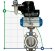 PN6 DN100 Zwischenflanschklappe, Gehäuse und Klappenscheibe AISI 304, PTFE, einfachwirkend (mit Feder) Pneumatischer Stellantrieb Ex+Stellungsregler 4-20MA