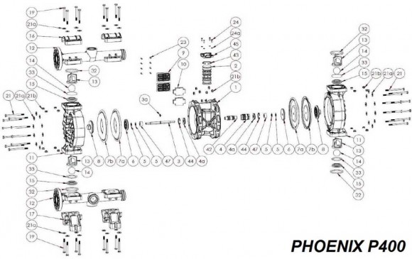 Upper O-ring, PTFE, PHOENIX P400