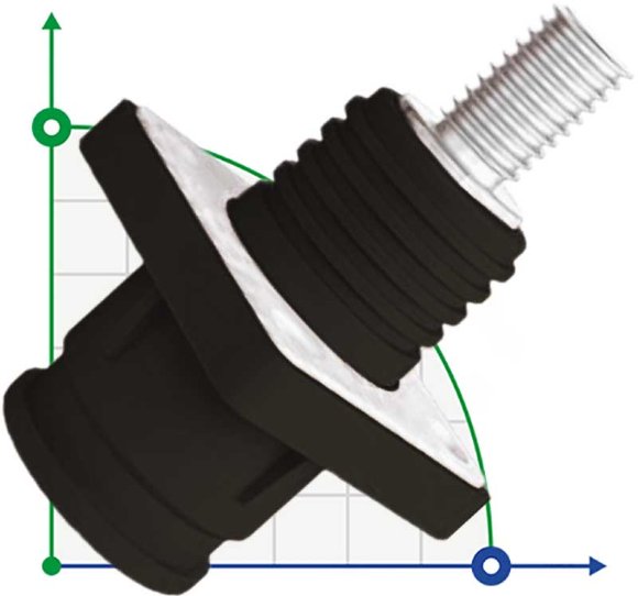 JC-CN12-S-03-LD, 250A, 1500V Gniazdo przyłączeniowe DC do akumulatorów, śrubowe, czarne