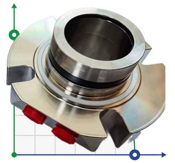 Uszczelnienie kompaktowe R-BED 25, SIC/SIC/CAR/SIC/VITON, M/316