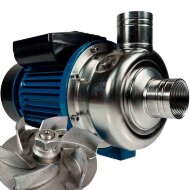 Pump for washing vegetables and fruits TS100, 0.75 kW, AISI 304, 380V/50Hz, 2900 rpm with open impeller