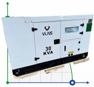 Generador diesel industrial KDE-3000 con ATS, motor Ricardo 30kVA, 24kW, 380V/50HZ tipo cerrado