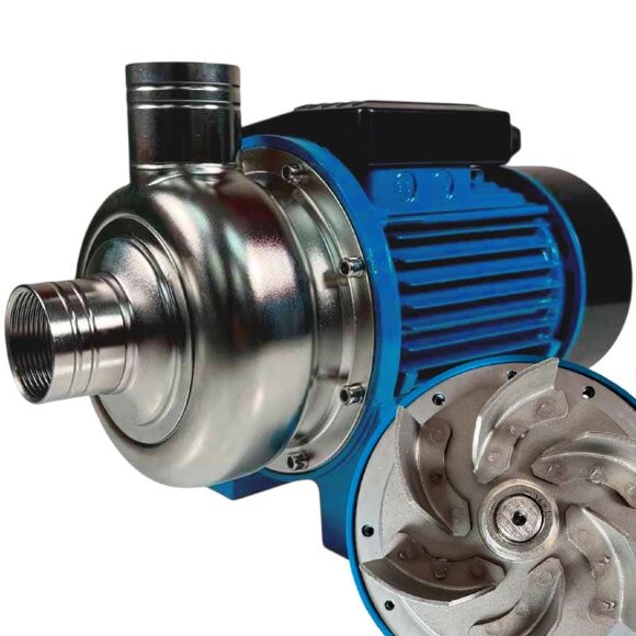 Насос для перекачки КАС, гербіцидів, рідких добрив, інгібіторів росту TS150, 1,1 кВт, AISI 304, 380В/50Гц, 2900 об/хв з відкритим робочим колесом Насос для перекачки КАС, гербіцидів, рідких добрив, інгібіторів росту TS150, 1,1 кВт, AISI 304, 380В/50Гц, 2900 об/хв з відкритим робочим колесом