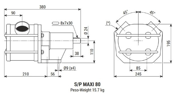 Impeller pump for pumping fruit pulp LIVERANI MAXI 80 S/P NR 175-1400 rpm, without motor Impeller pump for pumping fruit pulp LIVERANI MAXI 80 S/P NR 175-1400 rpm, without motor