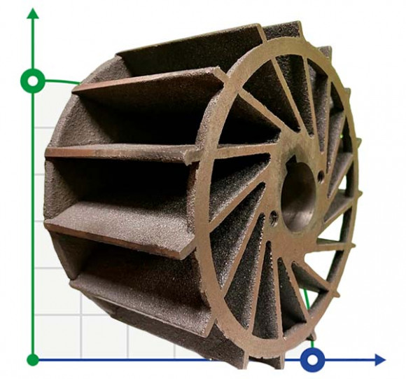 Turbine pour pompe 2BV5111, 218 mm, fonte