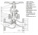 PN16 DN25 Vanne à brides en acier inoxydable AISI 304, Seal AISI 304