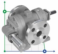 Zahnradpumpe JKMS 50 1/2  Zoll, 1 m3/h, AISI 316 für Papiertinte Zahnradpumpe JKMS 50 1/2  Zoll, 1 m3/h, AISI 316 für Papiertinte