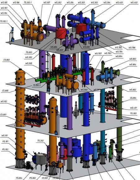 Columna Brazhnaya (destilador) 800 mm, 28 platos Columna Brazhnaya (destilador) 800 mm, 28 platos