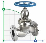 PN16 DN20 tainless steel flanged valve AISI 304, Seal AISI 304