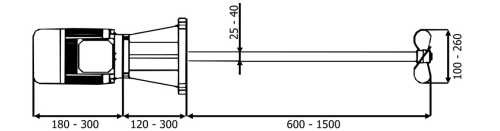 Миксер высокоскоростной AGV, 0,55 кВт РР, 1400 об/мин