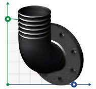 DN65/PN6 Flanged hose connection Dreno N1, body made of GG25