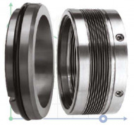 Ущільнення з металевим сильфоном R-MFL85N 55, CAR/SIC, VITON, 316, G9 Ущільнення з металевим сильфоном R-MFL85N 55, CAR/SIC, VITON, 316, G9