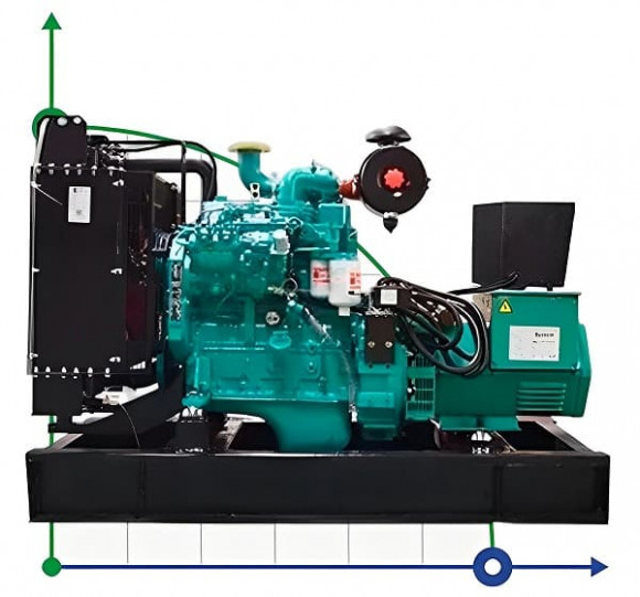 Generador diesel industrial XHYC-40GF con ATS, motor Cummins 40kVA, 36kW, 380V/50HZ tipo abierto