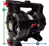 Pneumatic Diaphragm Pump for coagulant PHOENIX P55 PVDF SANTOPRENE+PTFE, 55 l/min Pneumatic Diaphragm Pump for coagulant PHOENIX P55 PVDF SANTOPRENE+PTFE, 55 l/min