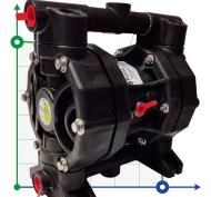 Pneumatic Diaphragm Pump for coagulant PHOENIX P55 PVDF SANTOPRENE+PTFE, 55 l/min Pneumatic Diaphragm Pump for coagulant PHOENIX P55 PVDF SANTOPRENE+PTFE, 55 l/min