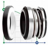Ущільнення валу насосу R-104 40, CAR/CER, EPDM, 304
