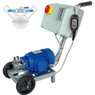 Impellerpumpe LIVERANI INV MINI 3/4"+BY-PASS NR MF 0,56kW, 180–1400U/min, 220V mit Frequenzumrichter, Fernbedienung (15 m), auf einem Fahrgestell Impellerpumpe LIVERANI INV MINI 3/4