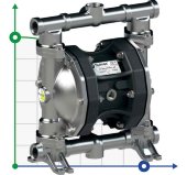 Pneumatic Diaphragm Pump for coagulant PHOENIX P55 AISI316 HYTREL+PTFE, 55 l/min Pneumatic Diaphragm Pump for coagulant PHOENIX P55 AISI316 HYTREL+PTFE, 55 l/min