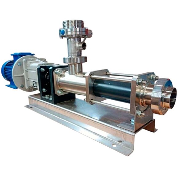 Pompa śrubowa 3101-0106, AISI 304/EPDM, 1,1 kW, 380 V/50 Hz, 400 obr./min, 6 barów, do szamponów, żeli, balsamów i mydeł Pompa śrubowa 3101-0106, AISI 304/EPDM, 1,1 kW, 380 V/50 Hz, 400 obr./min, 6 barów, do szamponów, żeli, balsamów i mydeł