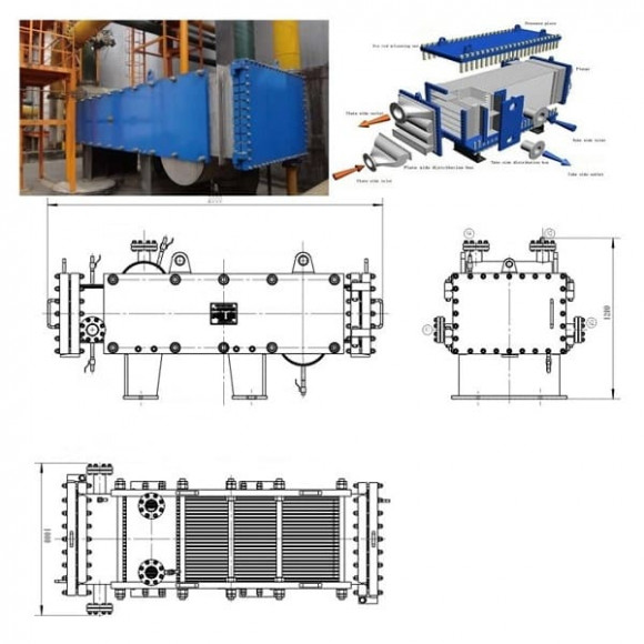 Dismountable wide-gap countercurrent heat exchanger TRSHP 35-10/1.5