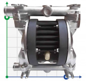 Bomba neumática de diafragma AlphaDynamic RUBY 115S-P-TST-T Bomba neumática de diafragma AlphaDynamic RUBY 115S-P-TST-T