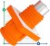 JC-CN14-S-01-LM, 450A, conector CC de 1500V, toma de batería, tipo tuerca, naranja