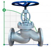 PN16 DN40 Carbon steel flanged valve, Seal AISI 304 PN16 DN40 Carbon steel flanged valve, Seal AISI 304