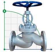 PN16 DN40 Carbon steel flanged valve, Seal AISI 304