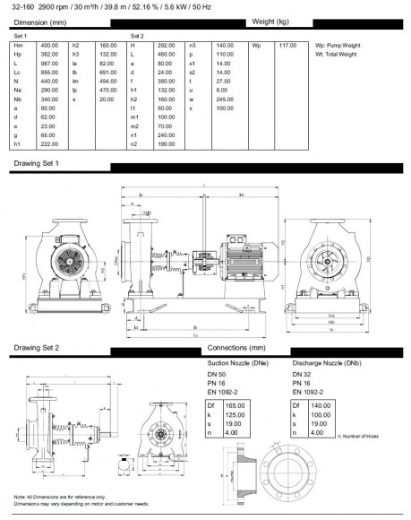 Centrifugal Pumps for Heat Transfer Oils up to 350°C ВTKF-K 32-160, imp 184mm, 3000 Centrifugal Pumps for Heat Transfer Oils up to 350°C ВTKF-K 32-160, imp 184mm, 3000